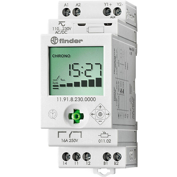 Finder Dämmerungsschalter 150Lux 16A+1Aux 230V 11.91.8.230.0000